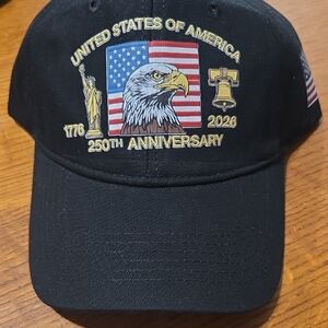 Black 250th Anniversary USA Eagle Baseball Cap